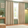 Wylder Grantley Jacquard Eyelet Curtains in Natural