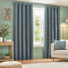 Wylder Grantley Jacquard Eyelet Curtains in Wedgewood