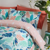 furn. Guava Tropical Leaf Duvet Cover Set in Green/Pink