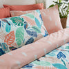 furn. Guava Tropical Leaf Duvet Cover Set in Green/Pink