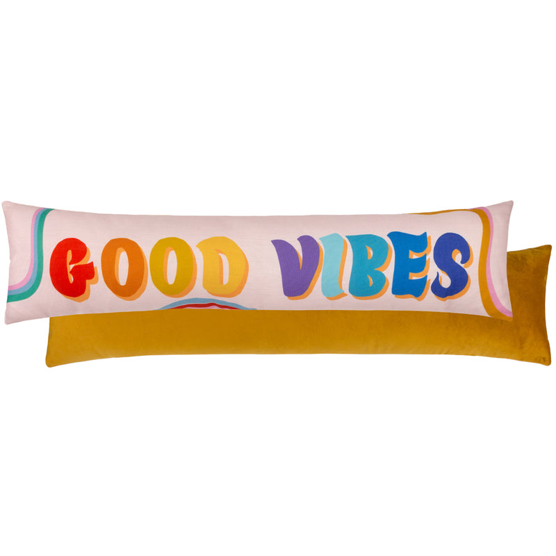 Heya Home Good Vibes Draught Excluder in Pink/Gold