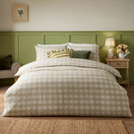 Check Beige Bedding - Hartsford Check Printed Duvet Cover Set Neutral furn.