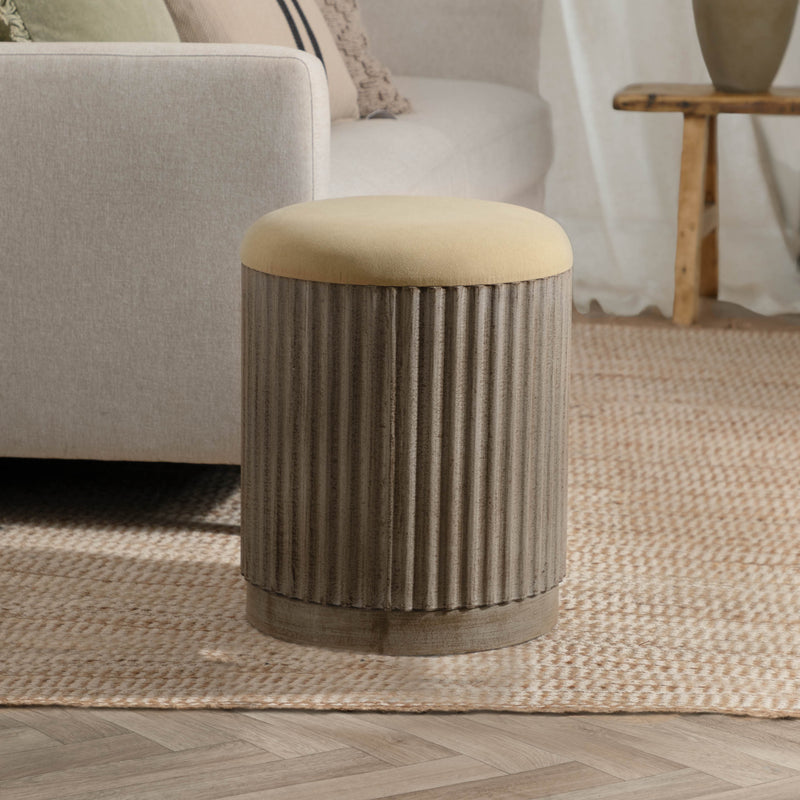 Plain Green Furniture - Hadden Storage Footstool Eucalyptus Yard