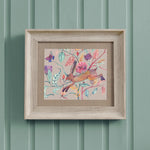 Animal Pink Wall Art - Hansel Hare  Framed Print Birch/Mauve Voyage Maison