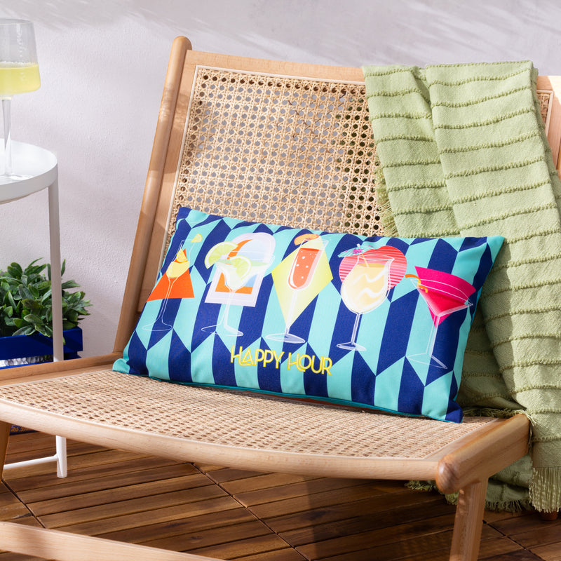 Abstract Blue Cushions - Happy Hour Outdoor Cushion Cover Blue furn.