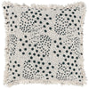 Yard Hara Woven Fringed Cotton Cushion Cover in Lichen