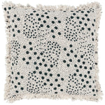 Yard Hara Woven Fringed Cotton Cushion Cover in Lichen