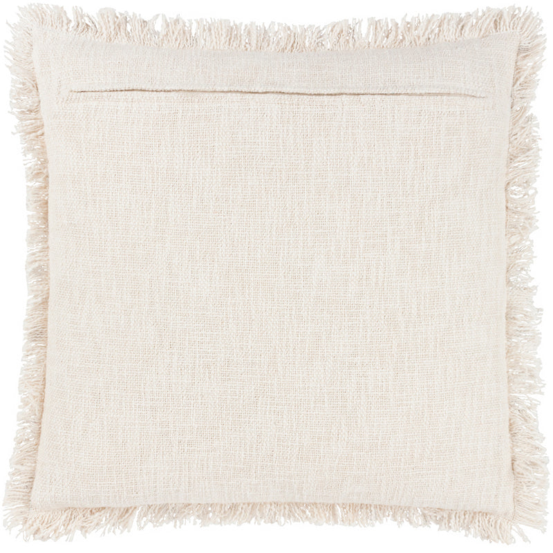 Yard Hara Woven Fringed Cotton Cushion Cover in Pecan