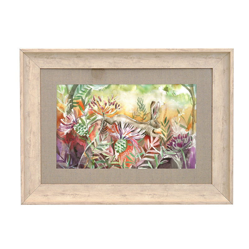 Voyage Maison Hare and Thistle Framed Print in Birch