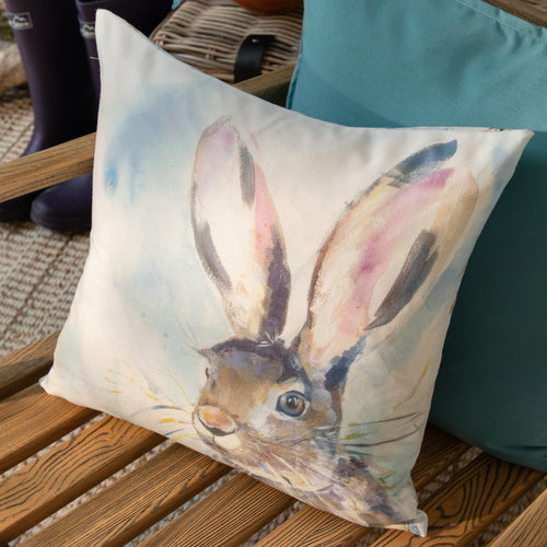 Animal Blue Cushions - Harriet Hare Outdoor Polyester Filled Cushion Blue Voyage Maison