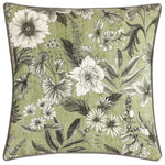 Floral Green Cushions - Harlington Botany Floral Piped Cushion Cover Moss Wylder