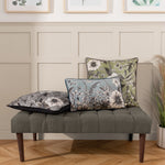 Floral Green Cushions - Harlington Botany Floral Piped Cushion Cover Moss Wylder