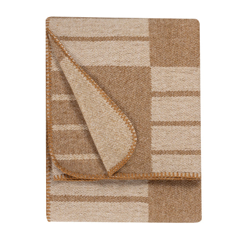 Geometric Beige Throws - Harlech Woven Reversible Throw Biscuit Yard