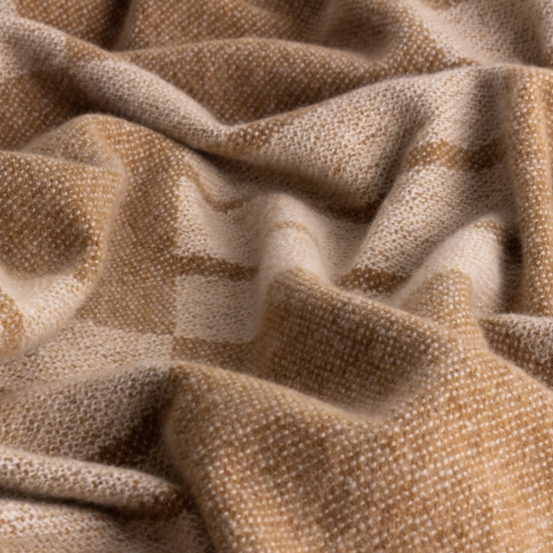 Geometric Beige Throws - Harlech Woven Reversible Throw Biscuit Yard