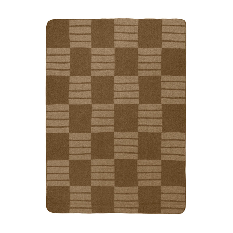 Geometric Brown Throws - Harlech Woven Reversible Throw Brown Yard