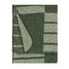 Geometric Green Throws - Harlech Woven Reversible Throw Moss Yard