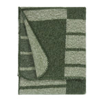 Geometric Green Throws - Harlech Woven Reversible Throw Moss Yard