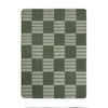 Geometric Green Throws - Harlech Woven Reversible Throw Moss Yard