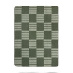 Geometric Green Throws - Harlech Woven Reversible Throw Moss Yard