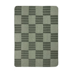 Geometric Green Throws - Harlech Woven Reversible Throw Moss Yard