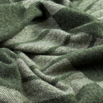 Geometric Green Throws - Harlech Woven Reversible Throw Moss Yard