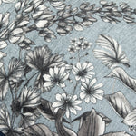 Floral Blue Cushions - Harlington Gardenia Floral Piped Cushion Cover Petrol Wylder