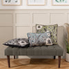 Floral Blue Cushions - Harlington Gardenia Floral Piped Cushion Cover Petrol Wylder