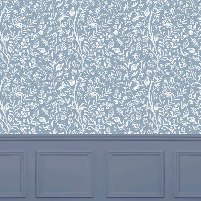 Voyage Maison Harlow Sea 1.4m Wide Width Wallpaper in Thistle