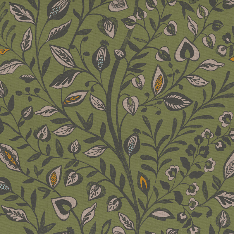 Harlow Printed Fabric Sample Swatch Olive