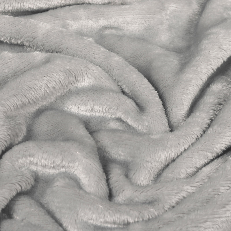 Plain Grey Throws - Harlow Fleece Throw Grey furn. 