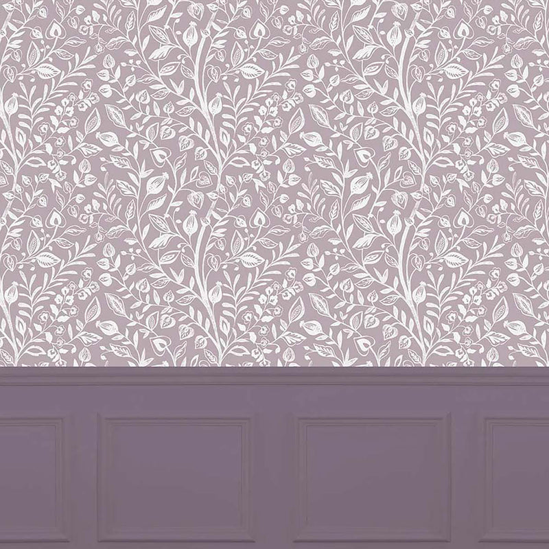 Voyage Maison Harlow 1.4m Wide Width Wallpaper in Damson