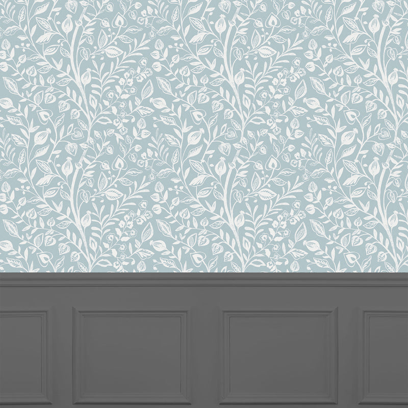 Voyage Maison Harlow 1.4m Wide Width Wallpaper in Duck Egg