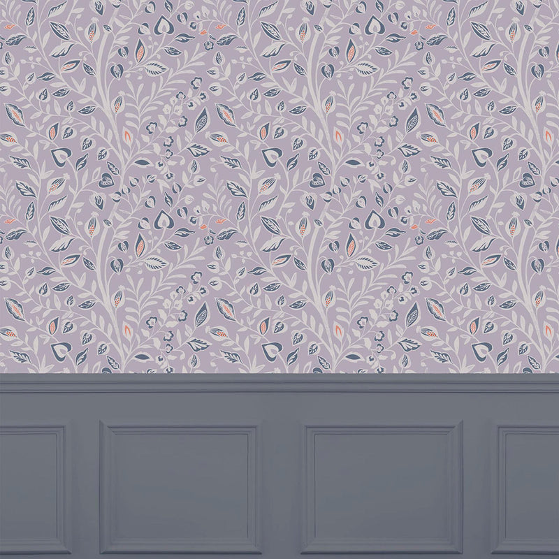 Voyage Maison Harlow 1.4m Wide Width Wallpaper in Mauve