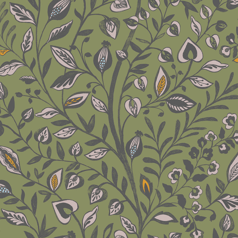 Harlow Wallpaper Sample Olive