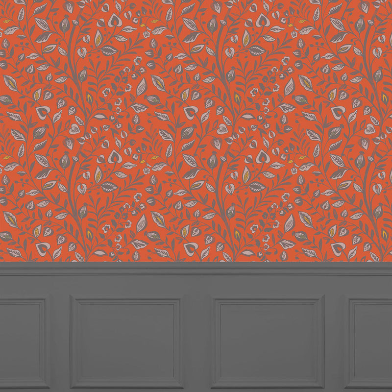 Voyage Maison Harlow 1.4m Wide Width Wallpaper in Terracotta