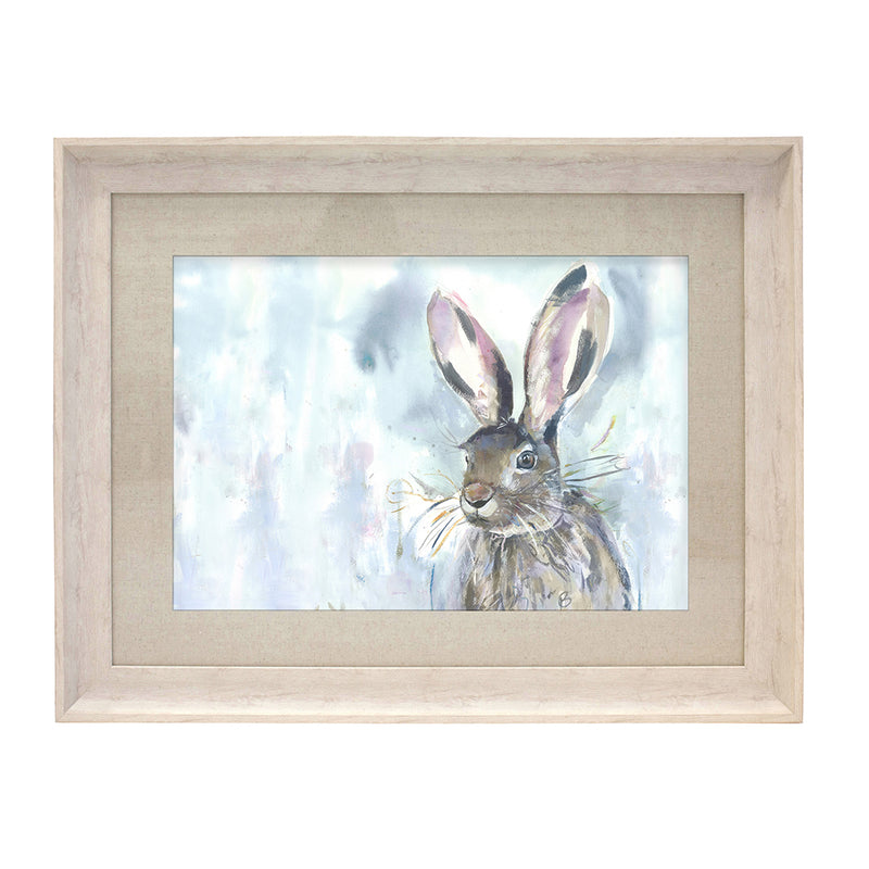 Animal Blue Wall Art - Harriet Hare  Framed Print Birch Voyage Maison