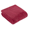 Plain Red Throws  - Harrow Fleece Throw Berry furn.
