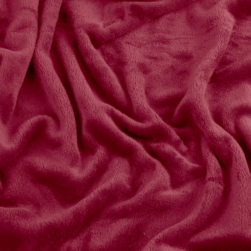 Plain Red Throws  - Harrow Fleece Throw Berry furn.