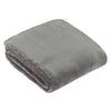 Plain Grey Throws  - Harrow Fleece Throw Charcoal furn.