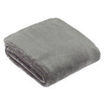 Plain Grey Throws  - Harrow Fleece Throw Charcoal furn.