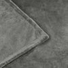 Plain Grey Throws  - Harrow Fleece Throw Charcoal furn.