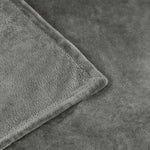 Plain Grey Throws  - Harrow Fleece Throw Charcoal furn.