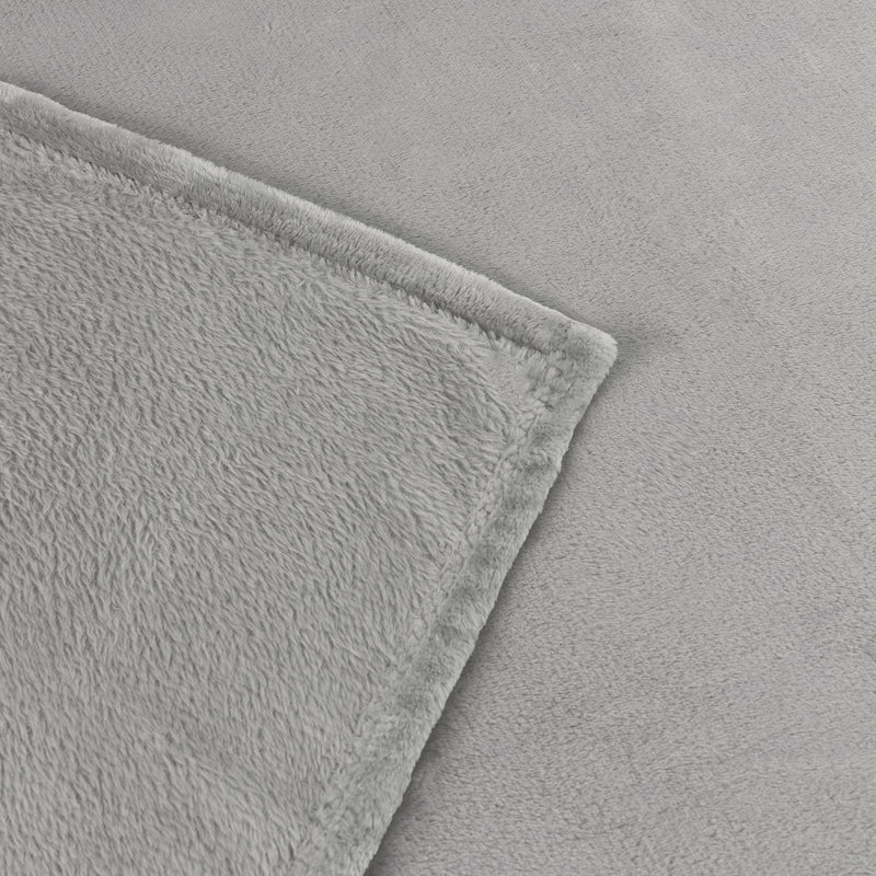 Plain Grey Throws  - Harrow Fleece Throw Grey furn.