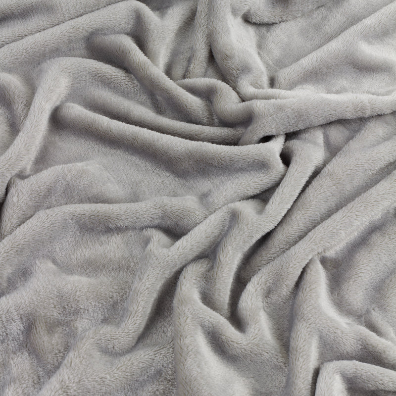 Plain Grey Throws  - Harrow Fleece Throw Grey furn.