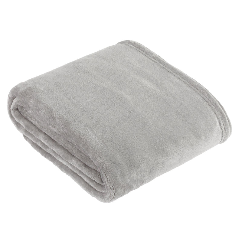 Plain Grey Throws  - Harrow Fleece Throw Grey furn.