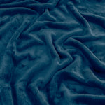 Plain Blue Throws  - Harrow Fleece Throw Midnight furn.