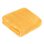 Plain Yellow Throws  - Harrow Fleece Throw Ochre furn.