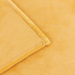 Plain Yellow Throws  - Harrow Fleece Throw Ochre furn.