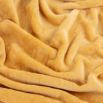Plain Yellow Throws  - Harrow Fleece Throw Ochre furn.