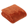 Plain Orange Throws  - Harrow Fleece Throw Rust furn.